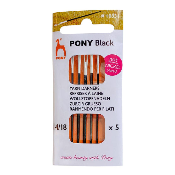 

Wool Needles – Black & White - Size 14/18 - Pony
1