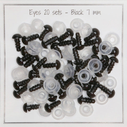 Safety eyes - 7 mm (0.28 in) - Go Handmade
