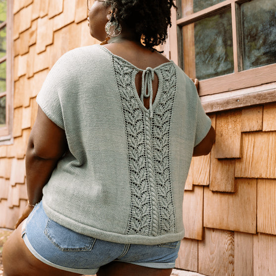 

Floreale Top - Lace Back Tee
1