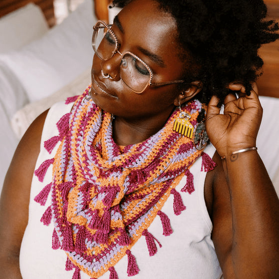 

Confetti Glass - Triangular Shawl
1