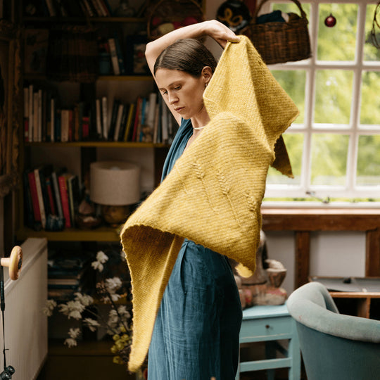 Heart of Gold - Trekantssjal med struktur