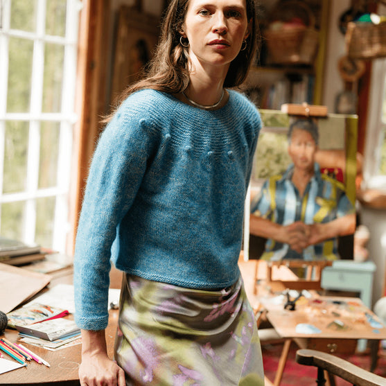 

Adorned Pullover - Tröja med rätstickat ok
6