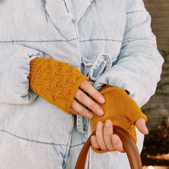 

Kvitka - Textured Flower Mittens
2