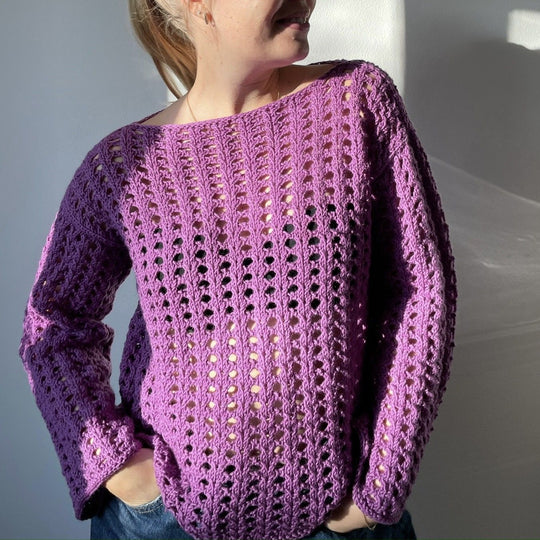 Easy Hole Structure Blouse - Jumper