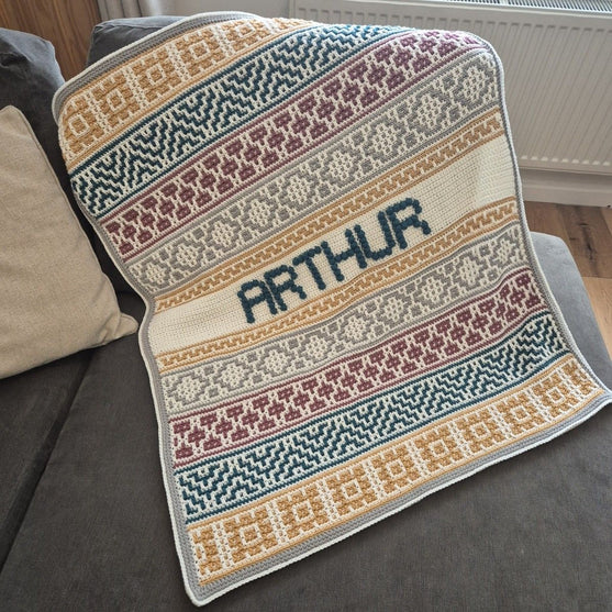 

Lullaby Name Mosaic - Personlig babyfilt
2