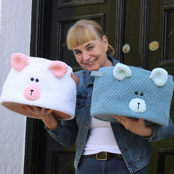 

Teddy Basket Stor med PU läderbotten
3