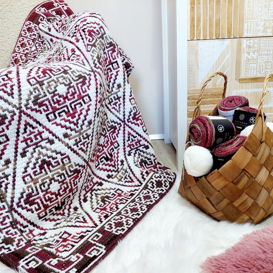 

Aztecana - Mosaikvirkad filt
1