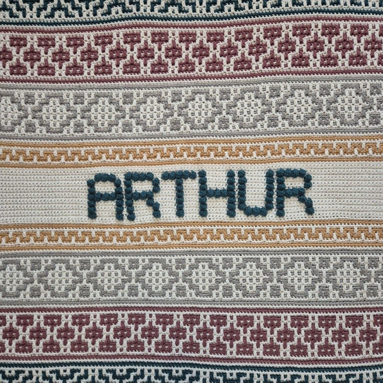 

Lullaby Name Mosaic - Personlig babyfilt
5