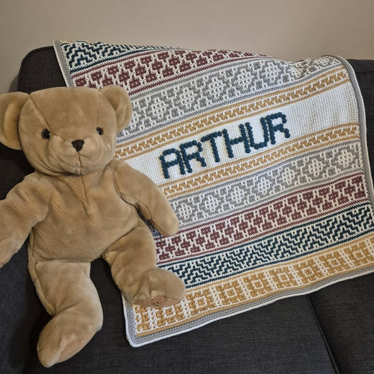 Lullaby Name Mosaic - Personlig babyfilt