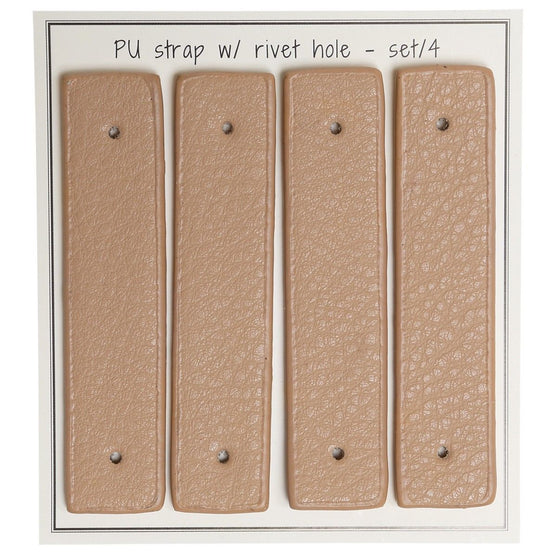 

Remmar till korg (Fästs med Nitar), 8,5 x 1,8 cm, 4 st. - Go Handmade
1