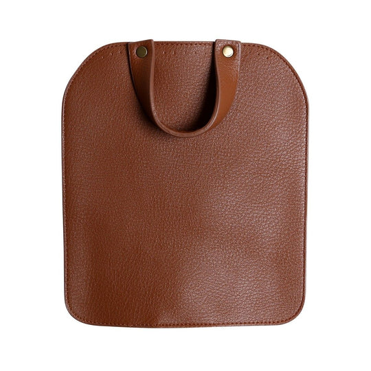 Bag Flap w/Magnetic Button - Brown/Bronze - Go Handmade