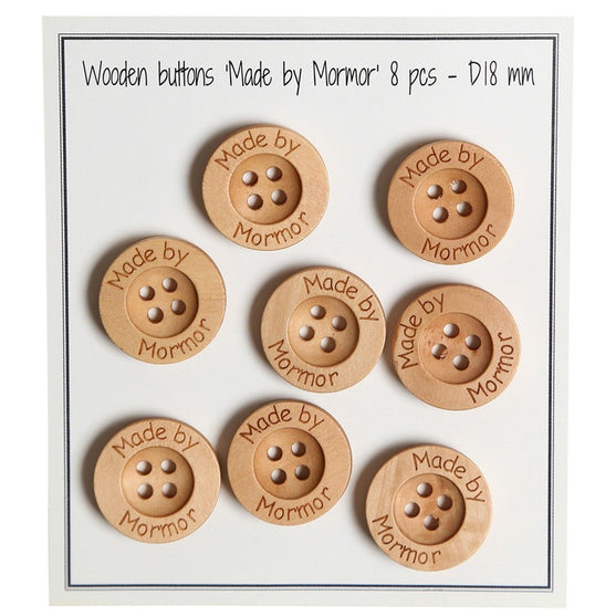 

Träknappar - Made by Mormor - 18 mm - Go Handmade
1