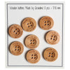 

Wooden Buttons - Made by Grandma  - 18 mm (0.71 in) - Go Handmade
1
