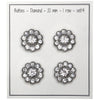 

Bling Knappar - Stora Stenar - Silver - 4 st. - Go Handmade
3