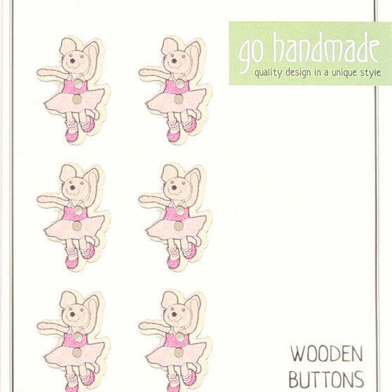 

Träknappar - Musen Emily - 6 st. - Go Handmade
1