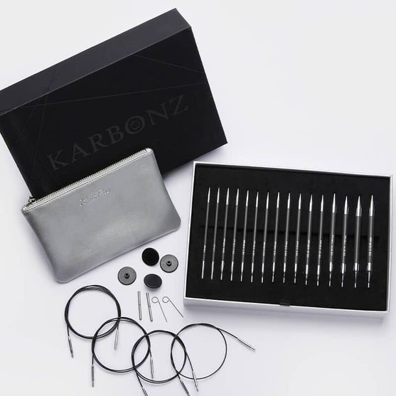 

Karbonz Interchangeable Circular Needle Set - KnitPro
1