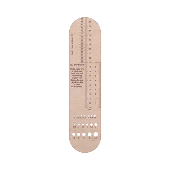 

Sock Ruler with Needle Gauge - Villy Jensen
1