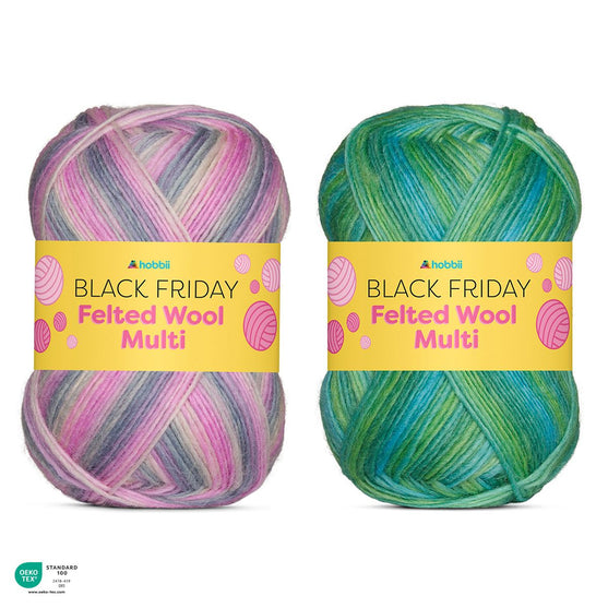 

Black Friday Felted Wool Multi (Begränsad utgåva) - Hobbii
1