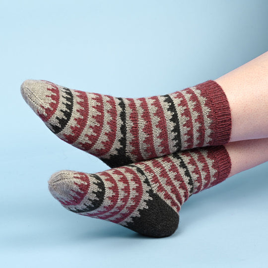 Strumpor i Fair Isle-mönster
