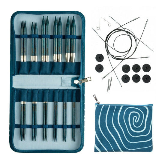 Betula Set med utbytbara ändstickor Deluxe - Cerulean - Hobbii