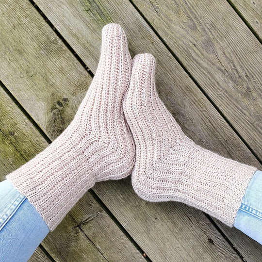 Easy Breezy Ribbing Socks - Strumpor