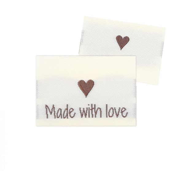 

10 Labels - Made with love - 1 hjärta - 3.5 cm - Go Handmade
1