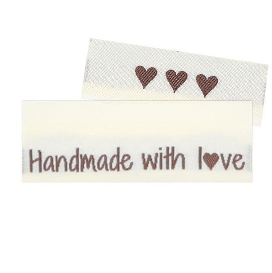 10 Labels - Handmade with love - 5 cm - Go Handmade
