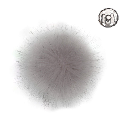 Pompom, Grå, small/10 cm - Go Handmade