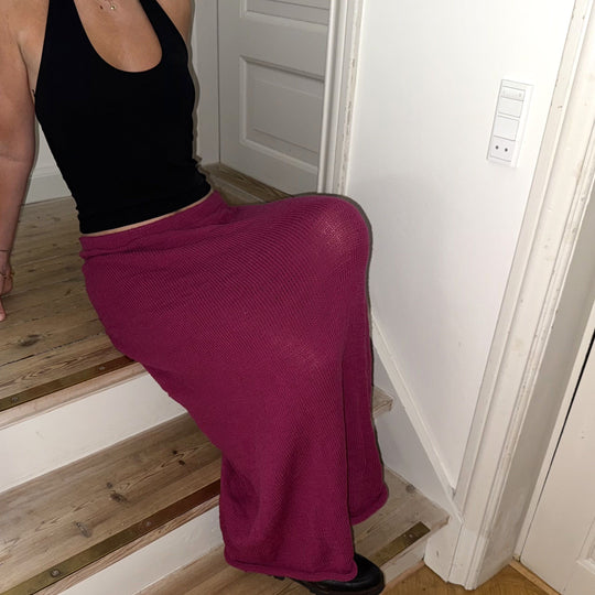 A-linjeformad maxikjol - Maxikjol med låg midja