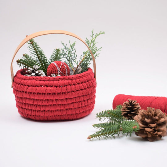 Ribbon Julkorg med läderhank