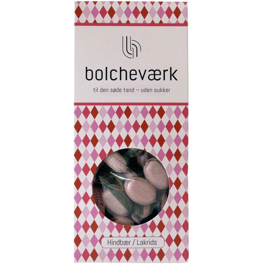 Hallon &amp; lakrits - sockerfria karameller - Bolcheværk