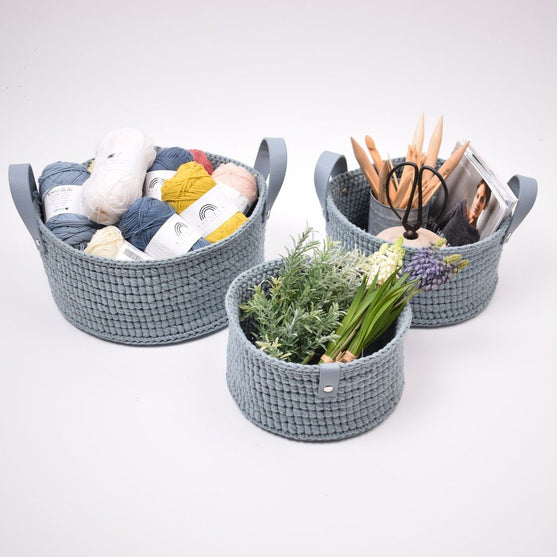 

MyRoom – Korgar med rund läderbotten
2