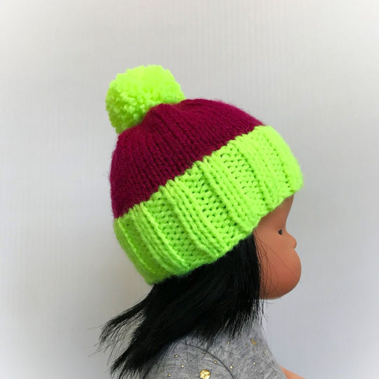 Pompom Hat - Doll Hat