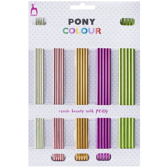 Colour set med strumpstickor - Pony