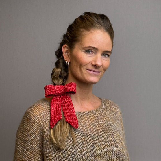 

Stickad rosett - Julpynt
2