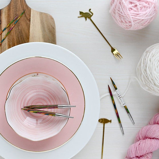 

Symfonie Korta Utbytbara Ändstickor i Björk - KnitPro
5