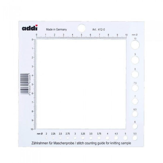 

Stickfasthetsmätare med stickmått - addi
1