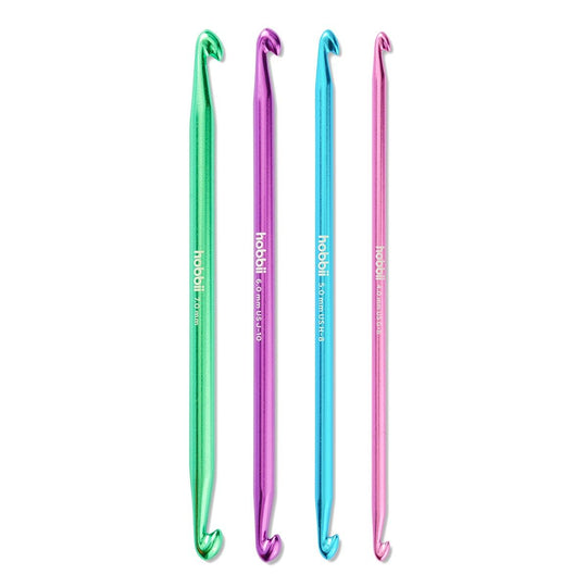 Alu dubbel tunisisk virknålssats - 14 cm - Hobbii