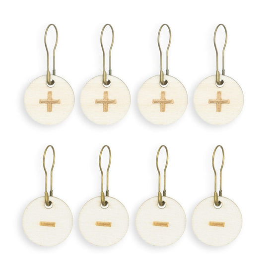 Markörer för ökningar och minskningar +/- - Hobbii