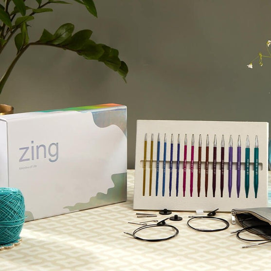 

Set med utbytbara ändstickor från Zing - Melodies of Life - KnitPro
4